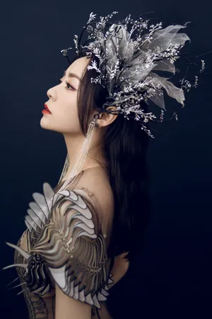 张靓颖透视鱼尾裙性感写真图片