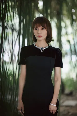 袁泉修身礼裙优雅写真图片_3