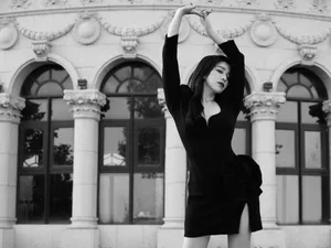 阚清子小黑裙性感写真图片_5
