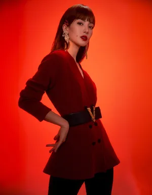 金晨齐刘海造型妩媚写真图片_3