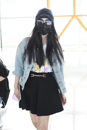 范冰冰可爱短裙拖鞋修长美腿机场照图片_3