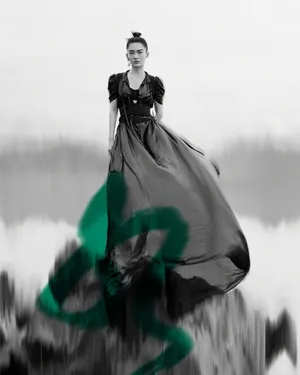 李沁露背诗画造型又美又仙写真图片_1