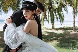 姜潮麦迪娜浪漫合体写真图片_15