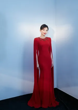 刘涛红色礼服端庄性感写真