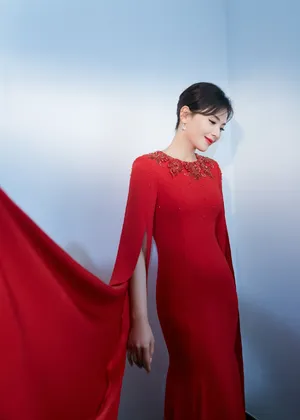 刘涛红色礼服端庄性感写真_9