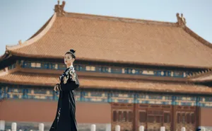 安悦溪复古黑衣写真图片_1