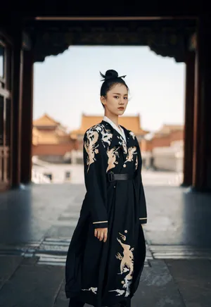 安悦溪复古黑衣写真图片_5