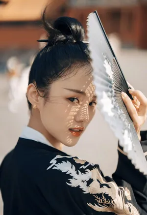 安悦溪复古黑衣写真图片_8