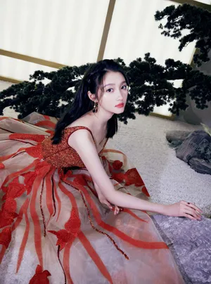 关晓彤锦鲤裙吉祥美丽大方写真图片_1