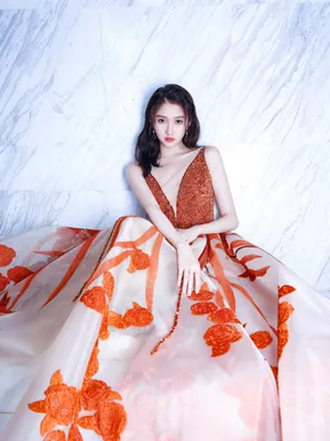 关晓彤锦鲤裙吉祥美丽大方写真图片_5