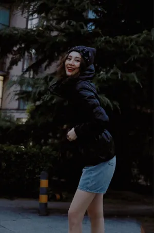 路晨冷色调秋日写真图片_6