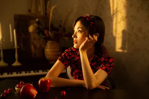 郑罗茜复古优雅写真图片_4