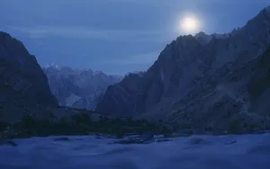 月光下的美丽风景壁纸_6