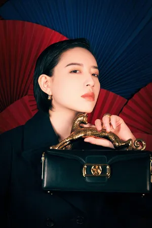 李斯丹妮中国风折扇大片写真图片