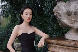 童瑶黑色连体衣时尚写真图片_5