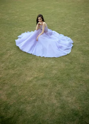 angelababy抹胸裙优雅性感写真图片_5