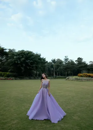 angelababy抹胸裙优雅性感写真图片_6