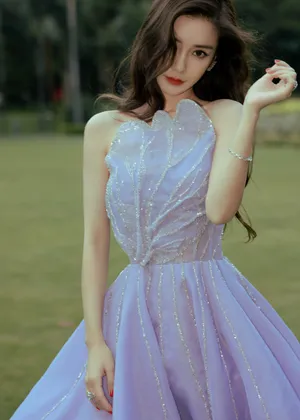 angelababy抹胸裙优雅性感写真图片_14
