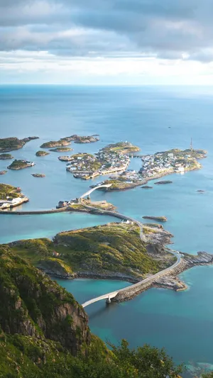 俯视下的海岛风光