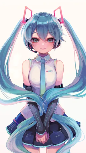 初音未来精致少女插画