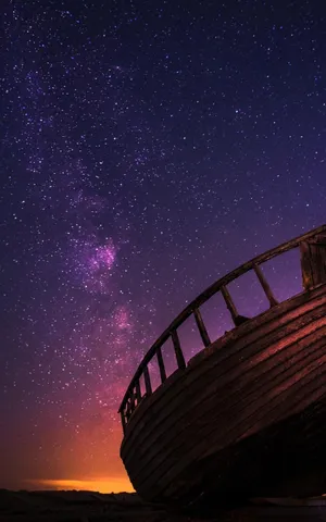 夜晚的唯美繁星风光