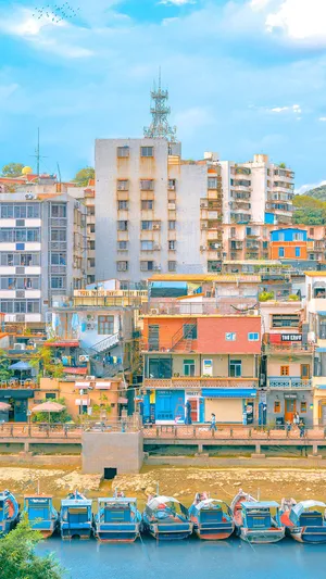 清新渔村的唯美风景_1