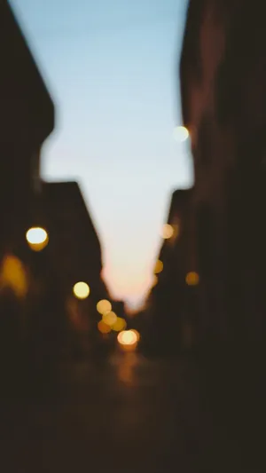 城市小巷的优美迷人散景