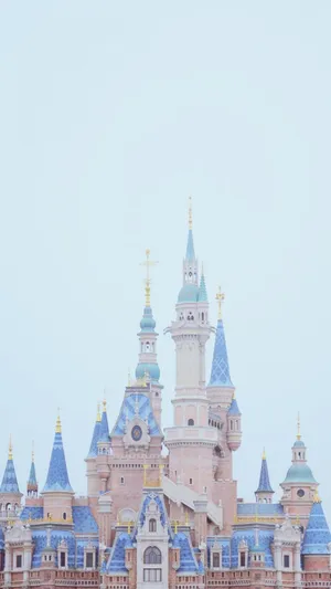 少女心唯美梦幻迪士尼建筑写真