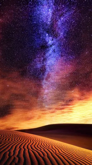 星夜沙漠