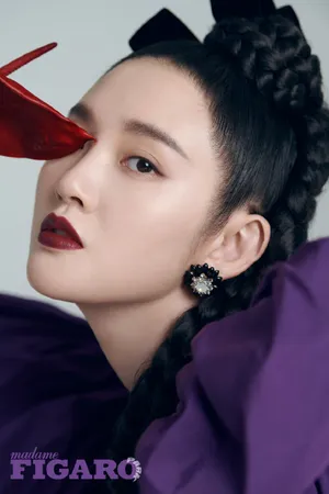 唐艺昕折叠葫芦辫大片写真图片