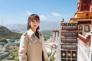 杨紫秋日风衣恬静写真图片_1