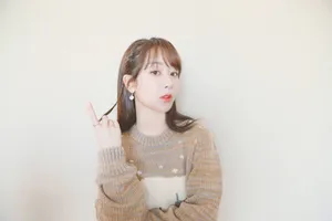 杨紫印花针织毛衣甜美图片_1