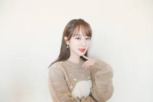 杨紫印花针织毛衣甜美图片_2