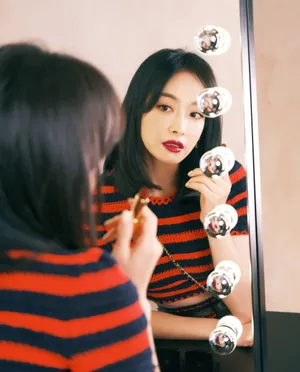 宋茜针织衫红唇性感写真图片_6
