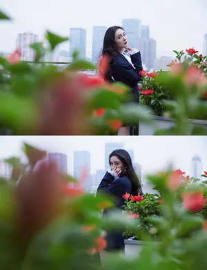杨幂西装短裙性感写真图片_11