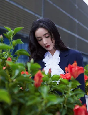 杨幂西装短裙性感写真图片_16