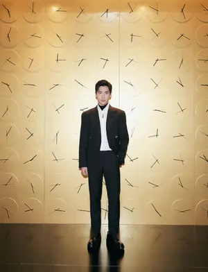 杨洋黑色西装酷帅品牌活动图片_6