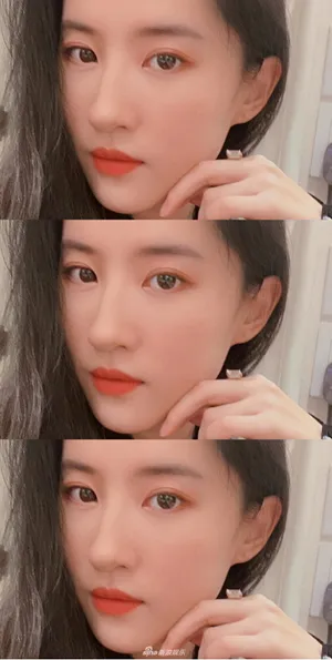 刘亦菲印花裙唯美迷人自拍图片_2