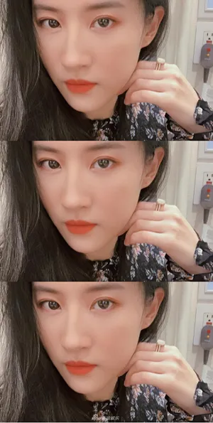 刘亦菲印花裙唯美迷人自拍图片_5