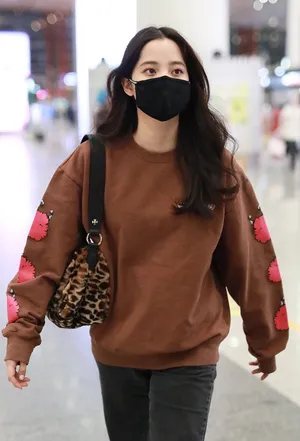 欧阳娜娜秋日长发飘逸时髦机场照图片_1