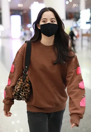 欧阳娜娜秋日长发飘逸时髦机场照图片_3