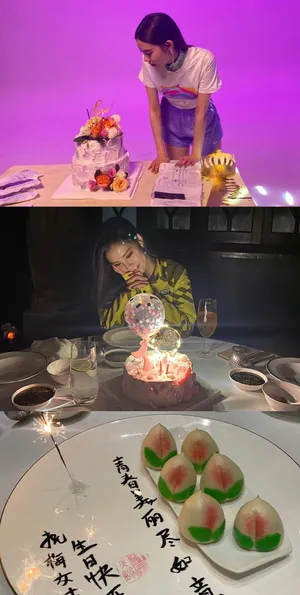 宋妍霏生日派对粉裙梦幻甜美美照图片_7