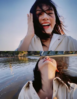 宋祖儿海边精致侧颜唯美自拍图片_2