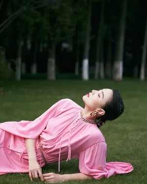 宋佳粉裙优雅迷人写真图片_4