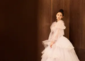 林允粉紫色仙女裙写真图片_6