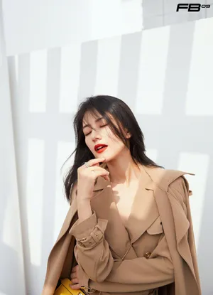 高圆圆驼色系靓丽写真图片_2
