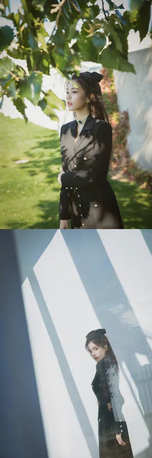 白鹿西装裙甜美性感写真图片_1