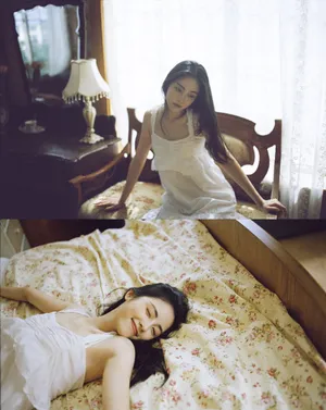 章乐韵吊带白裙性感文艺写真图片_7