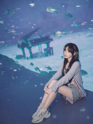 程潇海洋馆甜美清新写真图片_10