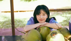 阚清子蓝色长裙性感写真图片_3